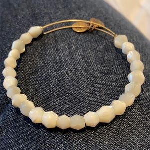 Alex and Ani White Beaded Bangle